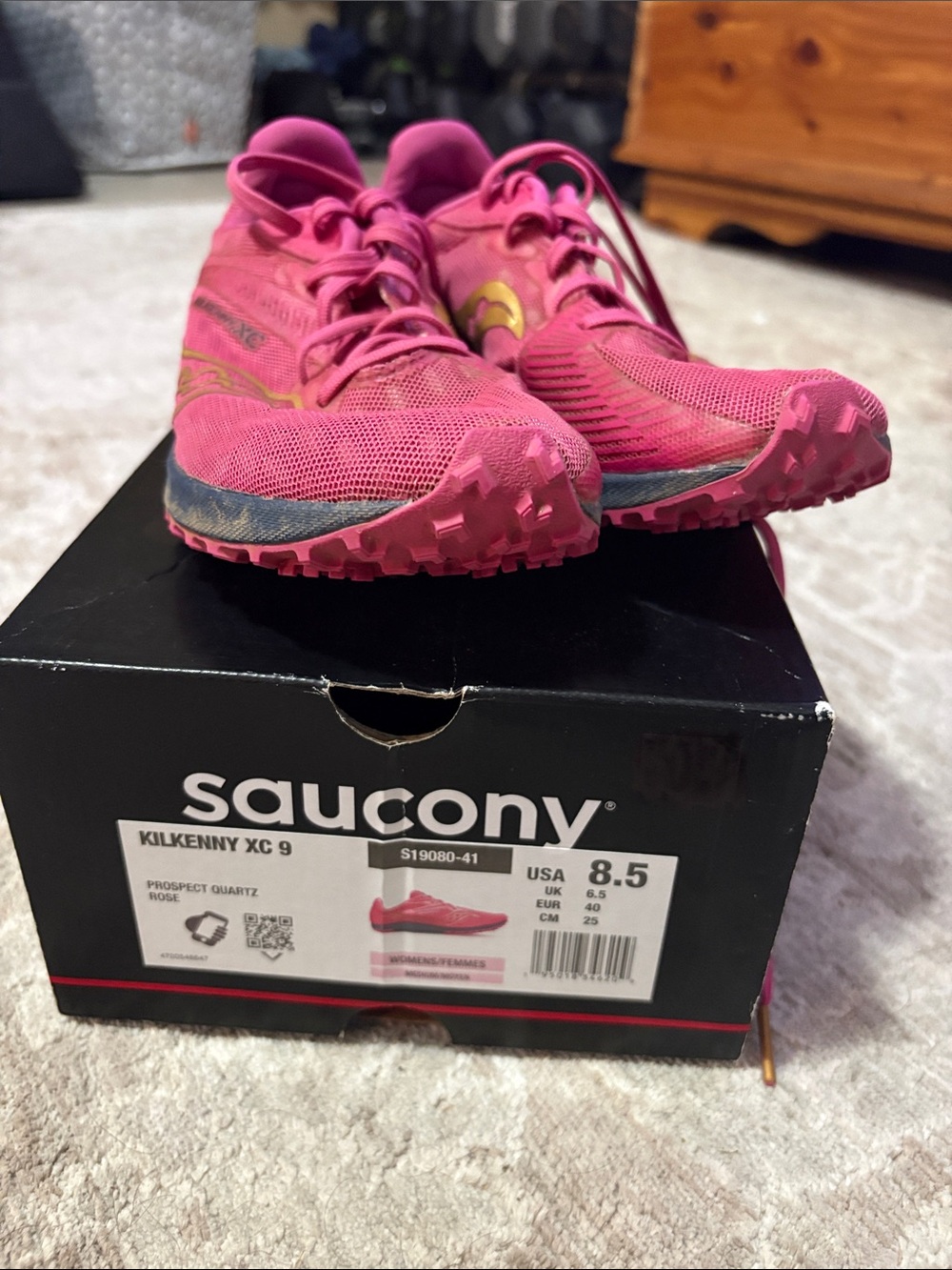 Saucony Women's Kilkenny XC 9 Trail Spikes in Pink